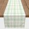 90" Green & White Clover Plaid Poly Twill Table Runner